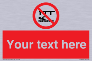 Custom Do not swim in the vicinity of piers